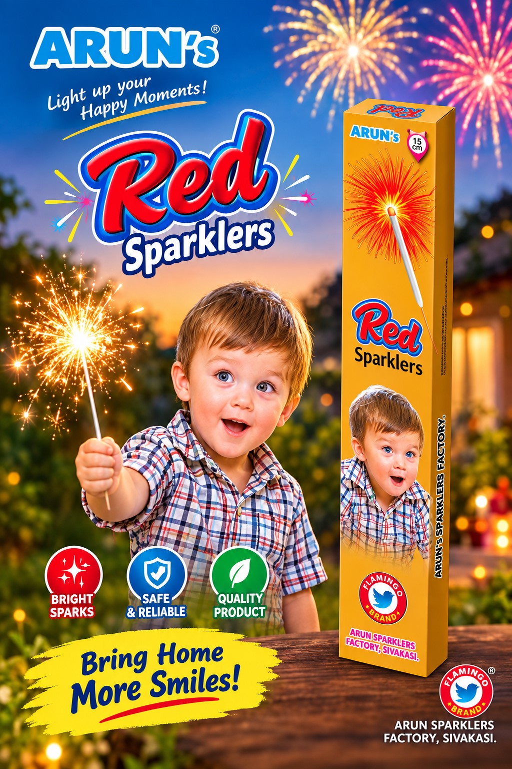 15 Cm Red Sparklers