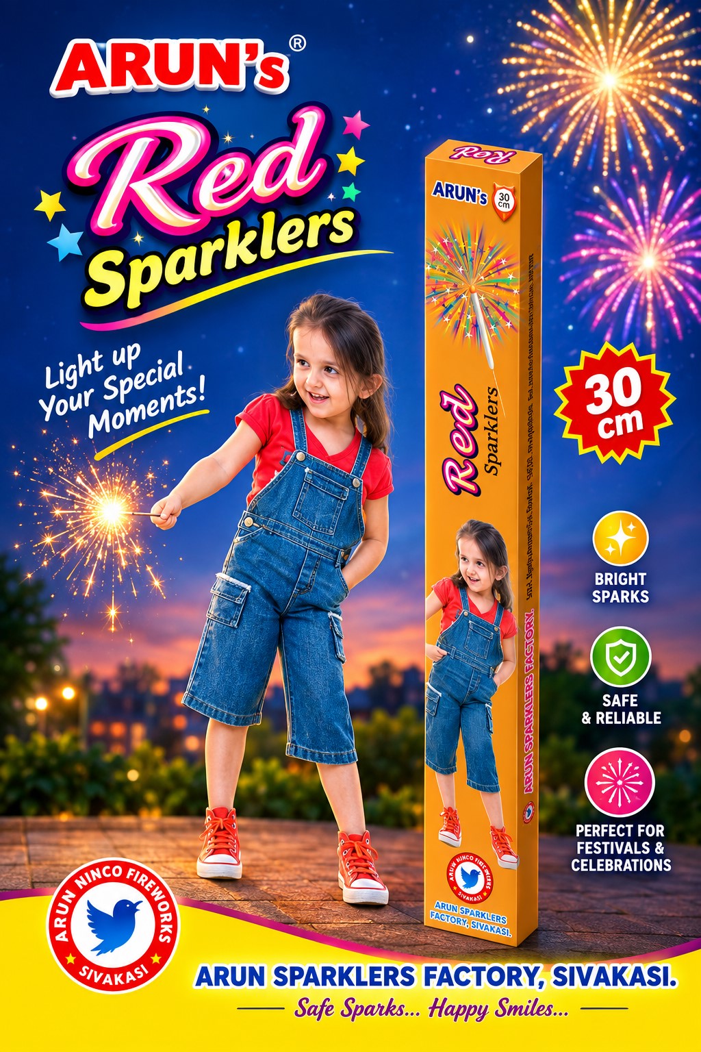 30 Cm Red Sparklers
