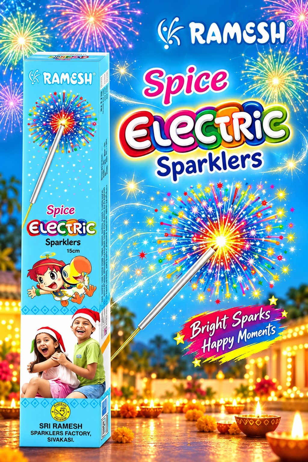 15 Cm Spice Electric Sparklers