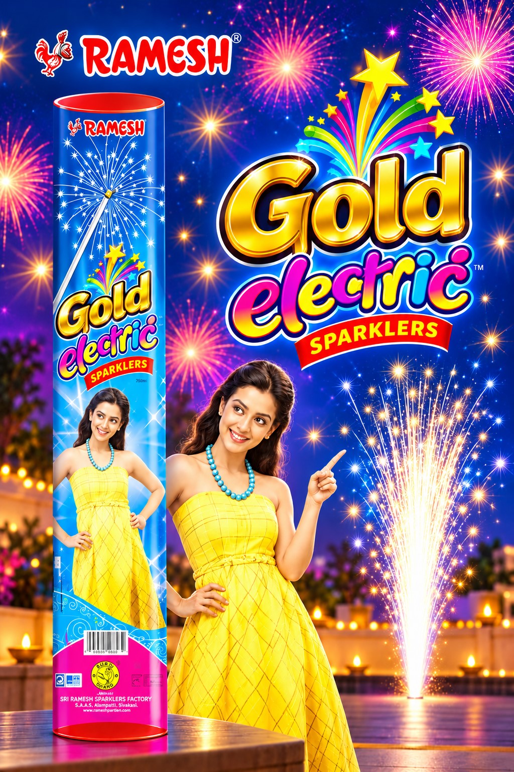 30 Cm Gold Electric Sparklers