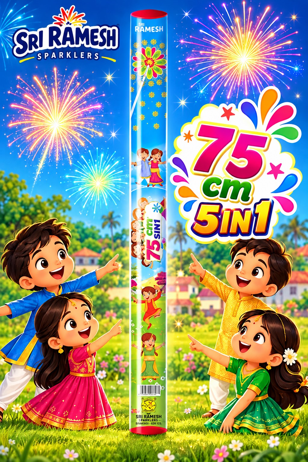 75 Cm Rolex Mega Mix (5in1) Sparklers