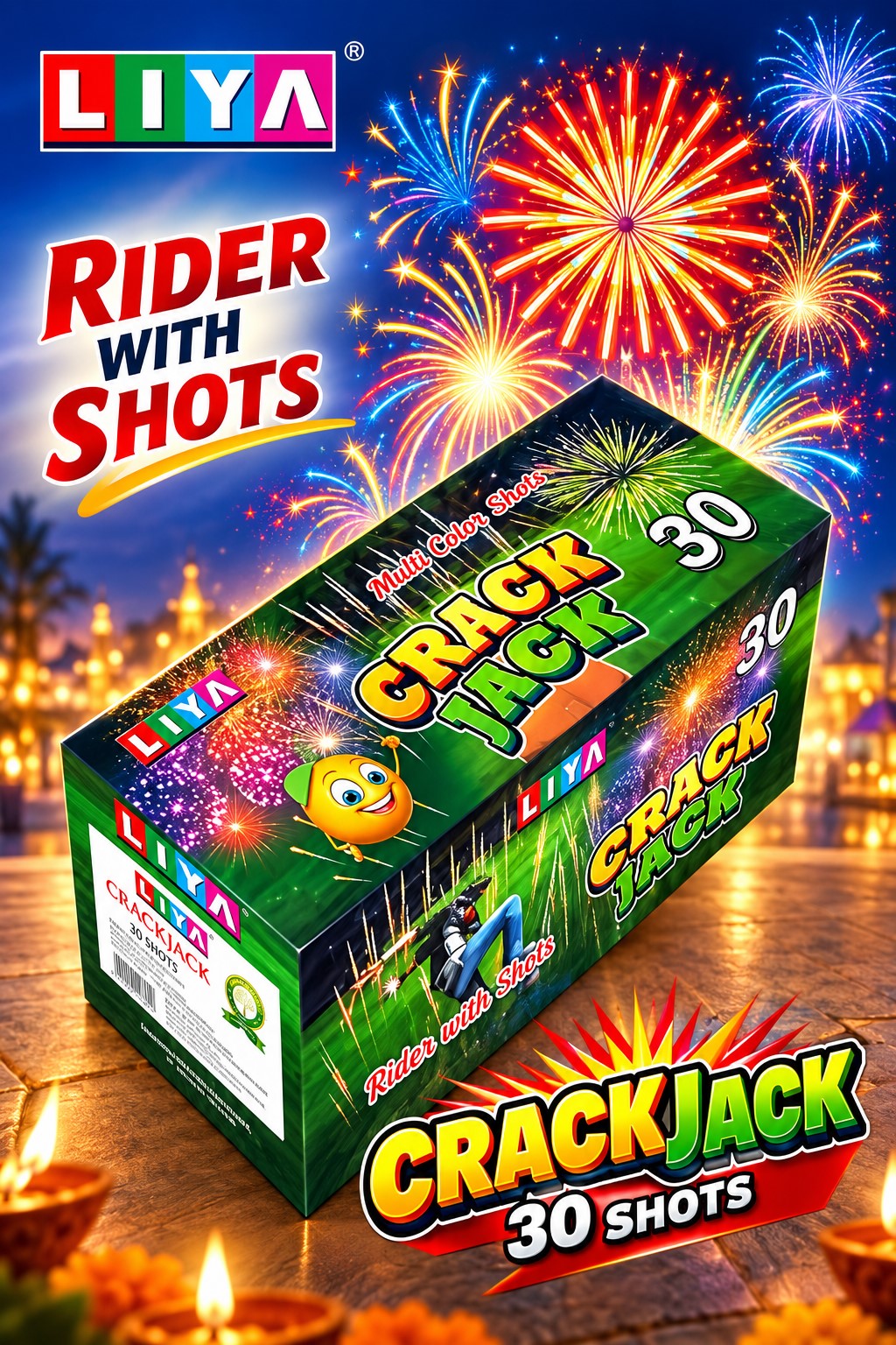 30 Shots Rider Crackling with Multi Colour