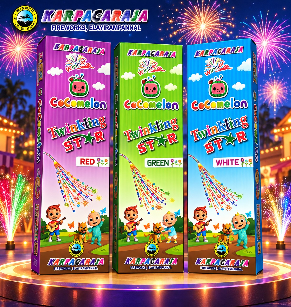 Colour Twinkling Star ( R,G,W )