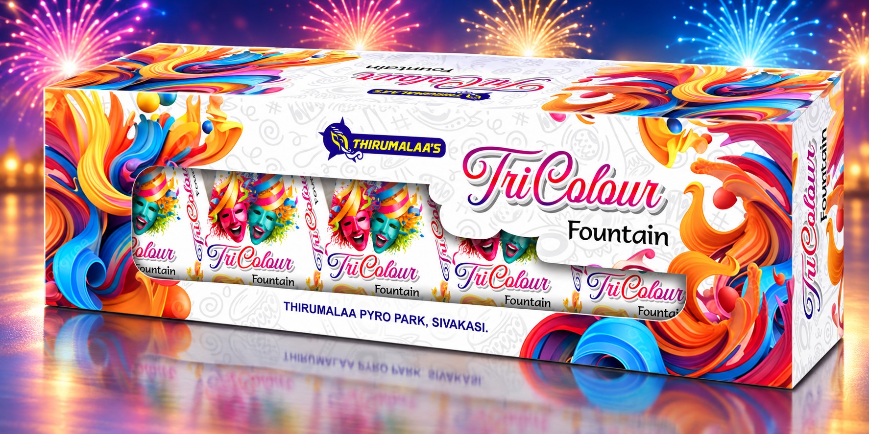 Tri Colour Fountain Crackling
